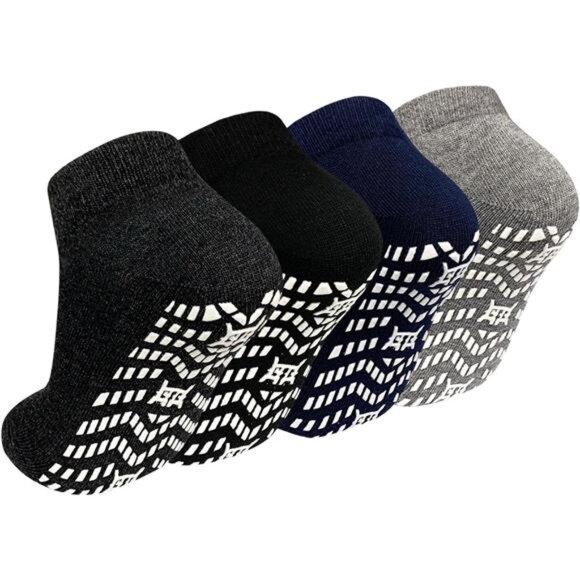 Non-Slip Grip Socks for Men: Non Skid Grippy Socks Anti Slip Gripper for Elderly - Picture 1 of 7
